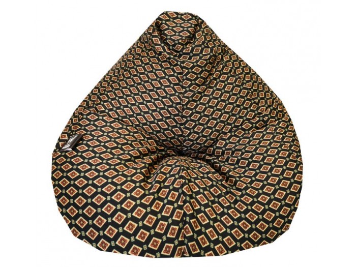 ПУФ Барбарон Круша за дете (черен щампа/сатен)